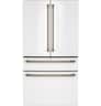 Café - 36 in. Wide 23.2 Cu. Ft. 4-Door French Door Counter-Depth Smart Refrigerator with Dual Dispense AutoFill Pitcher - Matte White