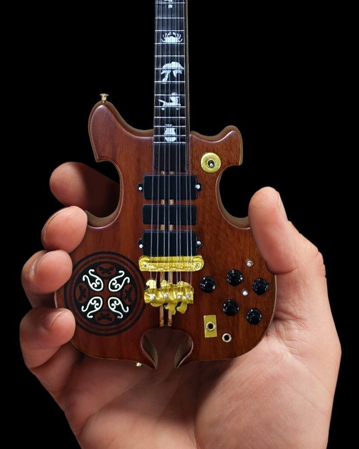 Alt View 3. Axe Heaven - Axe Heaven -John Paul Jones - Signature Alembic 8-String Mini Bass Guitar Replica Collectible   - Collectibles - Multicolor.