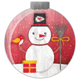 Fan Creations - Kansas City Chiefs 12'' Snow Globe Wall Art - Multicolor