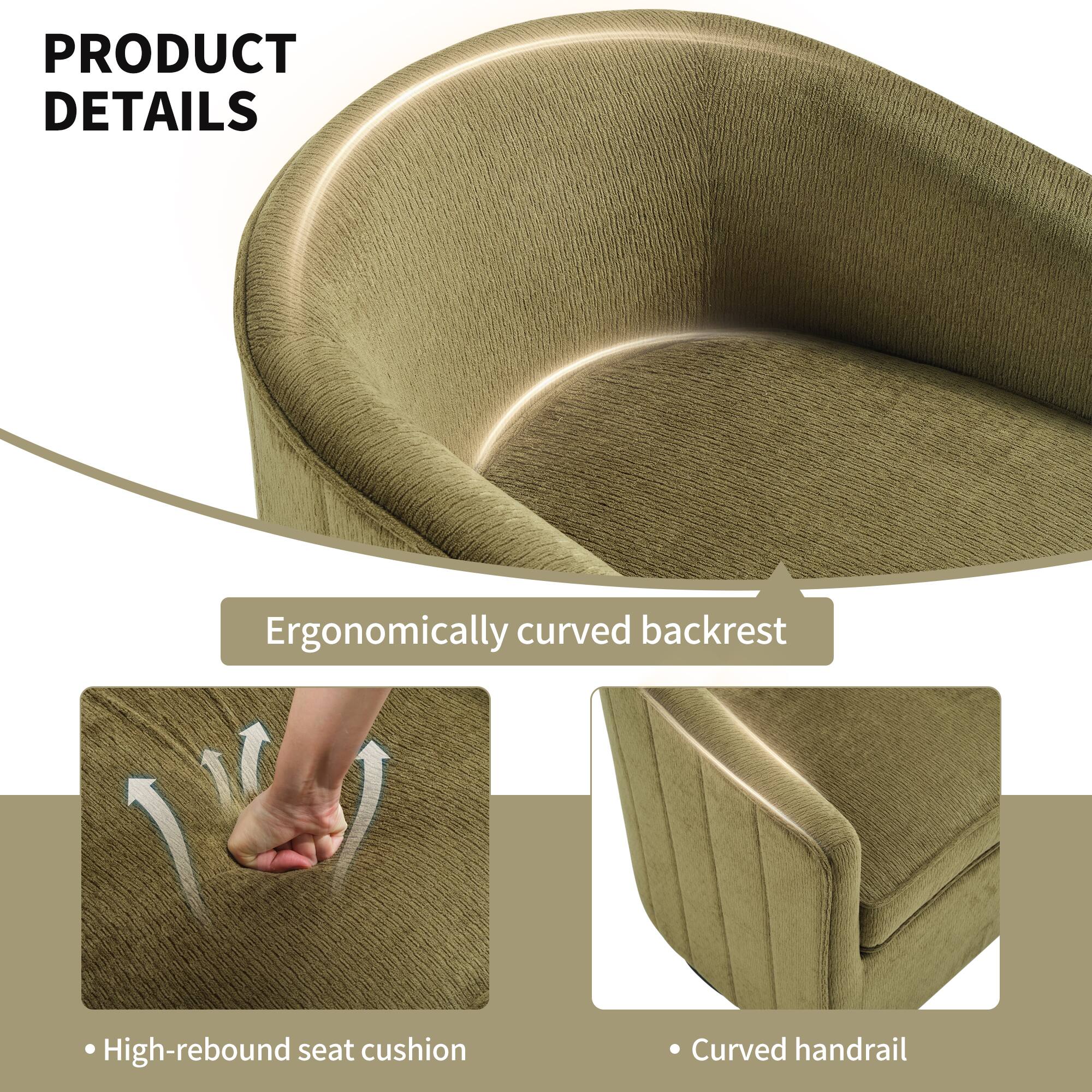PRODUCT DETAILS

- Ergonomically curved backrest
- High-rebound seat cushion
- Curved handrail