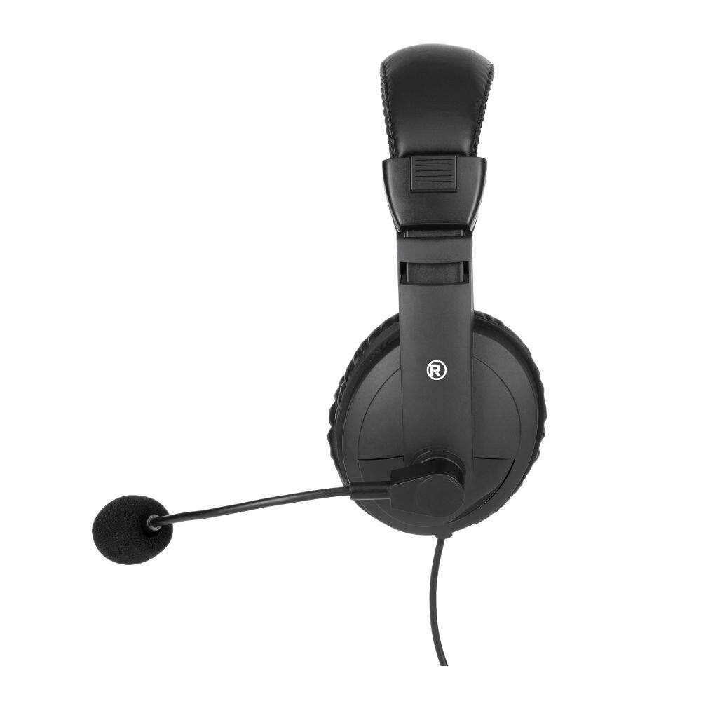 Angle. RadioShack - Stereo Headphones with Microphone 2604800 - Black.