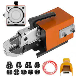 VEVOR - Pneumatic Crimping Tool Am-10, Air Powered Wire Terminal Crimping Machine Crimping Up To 16mm2, Pneumatic Crimper Plier - Orange