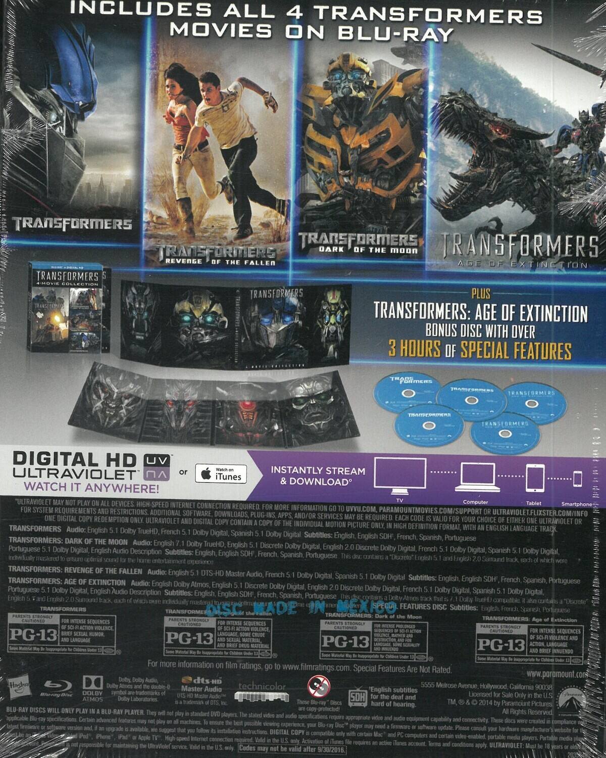 Alt View 1. Transformers: 4-Movie Collection   - BLU-RAY.