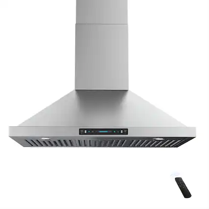 Front. ZJKLA - ZJKLA - 30 inches - Externally Vented - Wall Mount Range Hood - Stainless Steel - Stainless steel.