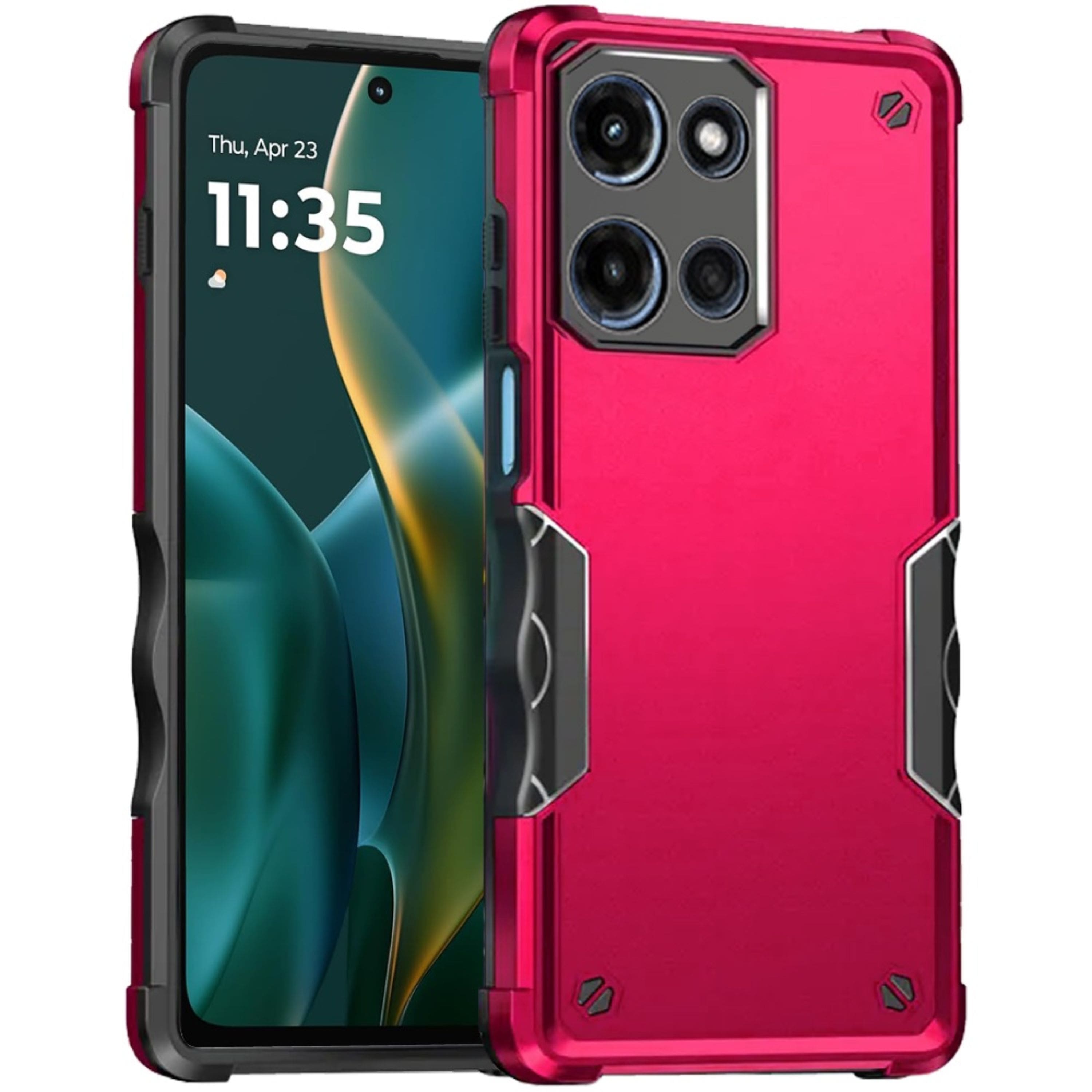 Kitcheniva - Tough Grip Design Shockproof Plus Tempered Glass For Moto G Stylus 2026/2025 - Hot Pink price history on PriceWatchPro