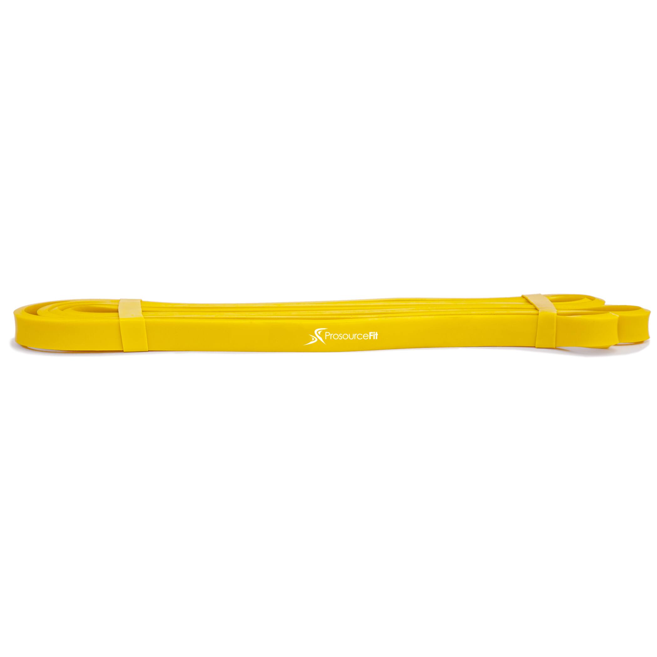 Front. ProsourceFit - ProsourceFit XFit Loop Resistance Bands, 10 lb to 35 lb - Yellow.