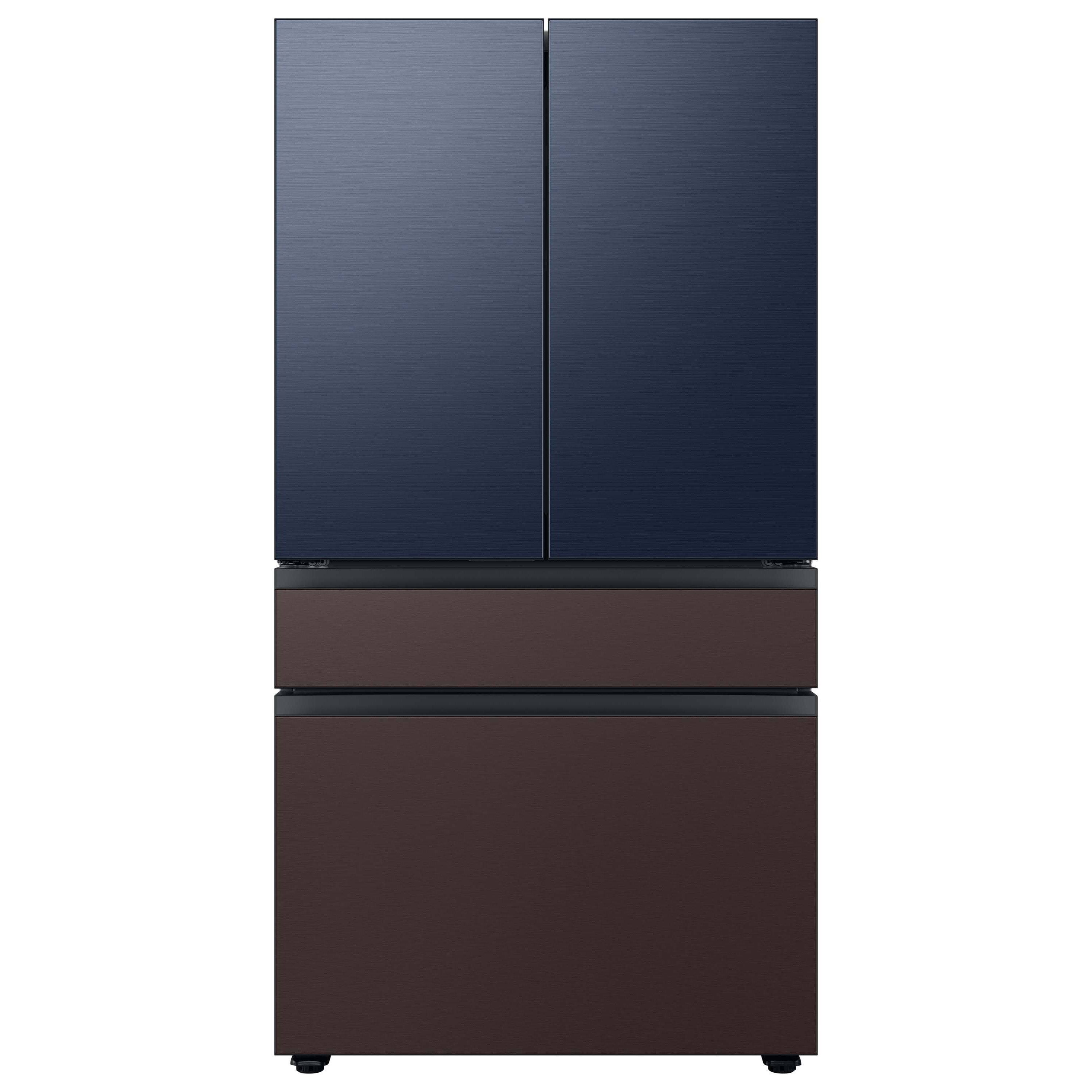 Alt View Zoom 15. Samsung - Bespoke 4-Door French Door Refrigerator Panel - Middle Panel - Tuscan Steel.