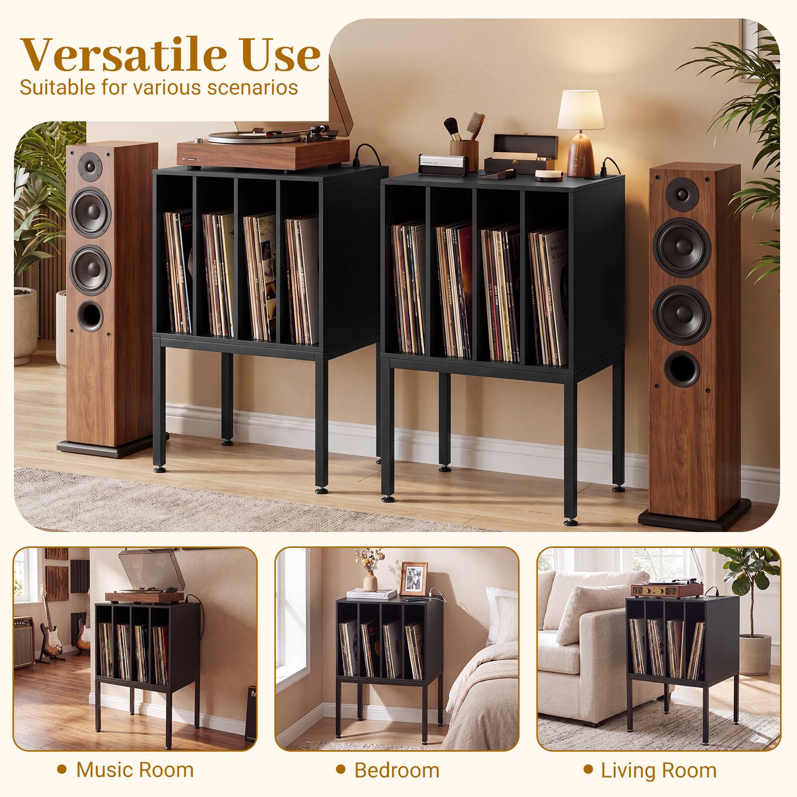 Versatile Use  
Suitable for various scenarios  

- Music Room  
- Bedroom  
- Living Room