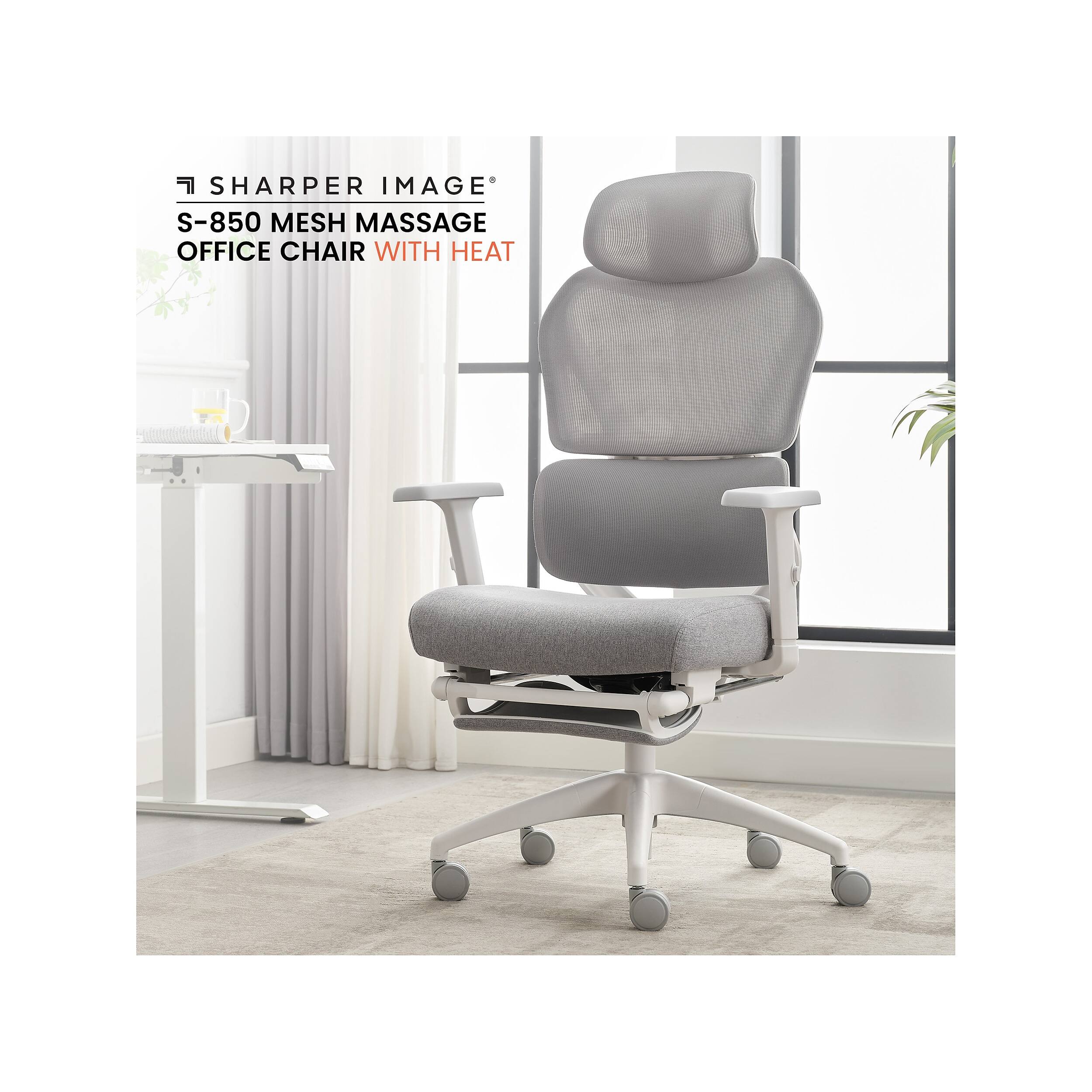 SHARPER IMAGE  
S-850 MESH MASSAGE OFFICE CHAIR WITH HEAT