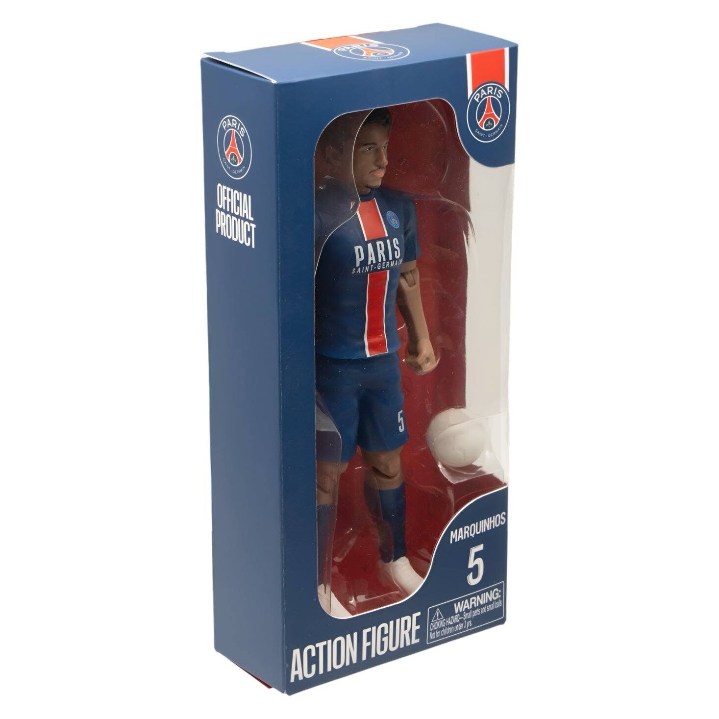 GAE O GARIE PARIS A - Ce K OFRIGIAL PRODUCT SAINT-GERMA PARIS! 5 MARQUINHOS 5 A WARNING: J Vr N- Ps bOX o FIGURE e ACTION

Corrected text:
GAO GARIE PARIS A - Ce K OFFICIAL PRODUCT SAINT-GERMAIN PARIS! 5 MARQUINHOS 5 A WARNING: J Vr N- Ps BOX o FIGURE e ACTION