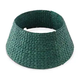 Casafield - Water Hyacinth Christmas Tree Collar with Cord Cut Out - Green