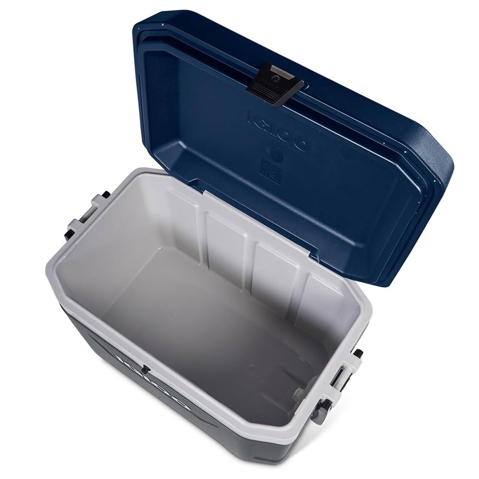Alt View 2. Igloo - IGLOO MaxCold Lattitude 54 Qt Cooler, Carbonite/Aegean Sea Blue - Carbonite/Aegean Sea Blue.