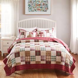 Greenland Home Fashions - Greenland Home Fashion Oxford Quilt Set 3 Pieces Quilt Set Including Pillow Sham King/California King - Red