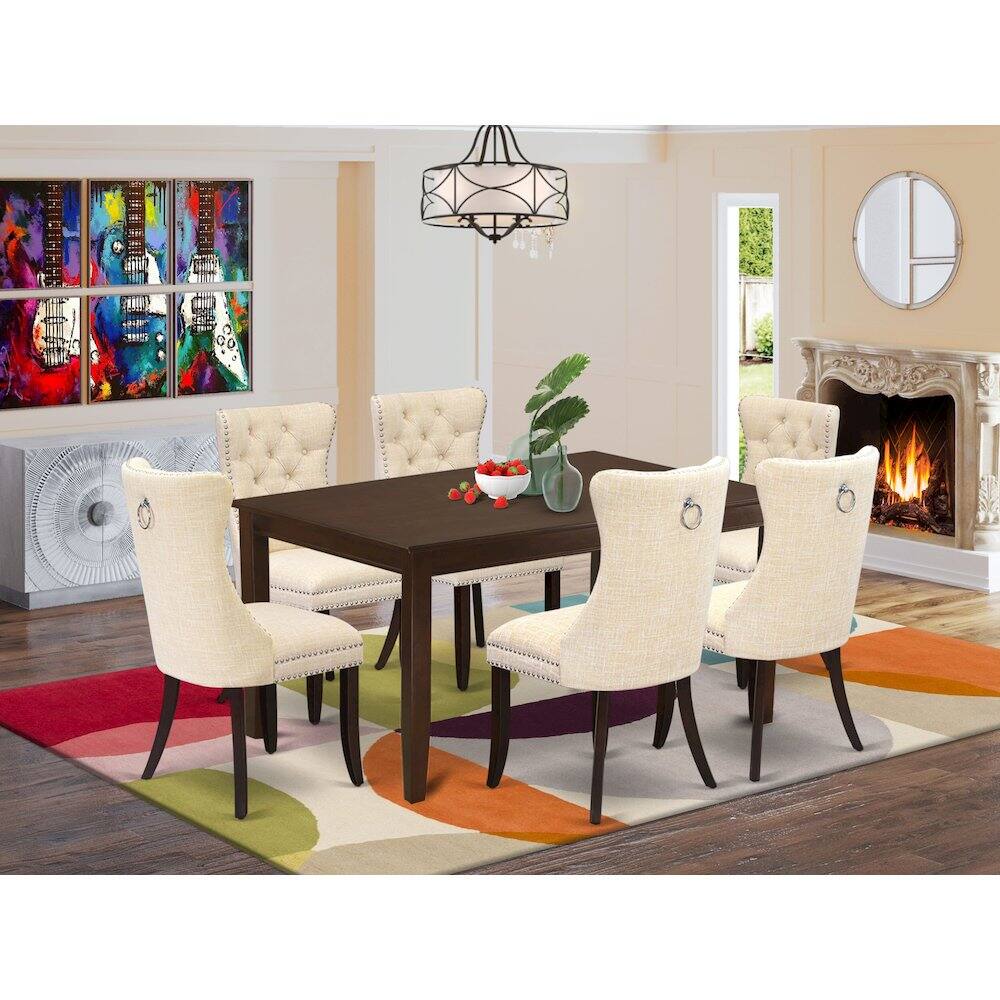 Alt View 7. East West Furniture - 5 Piece Dinette Set Consists of a Rectangle Dining Table - Red.