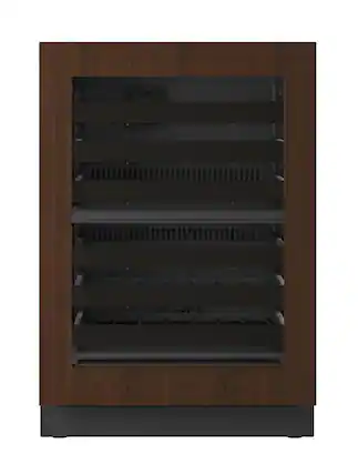 Front. U-Line - U-Line 24"W. 4.9 Cu.Ft. Built-In Dual-Zone Wine Refrigerator-Panel Ready Frame/Glass - Integrated Frame.
