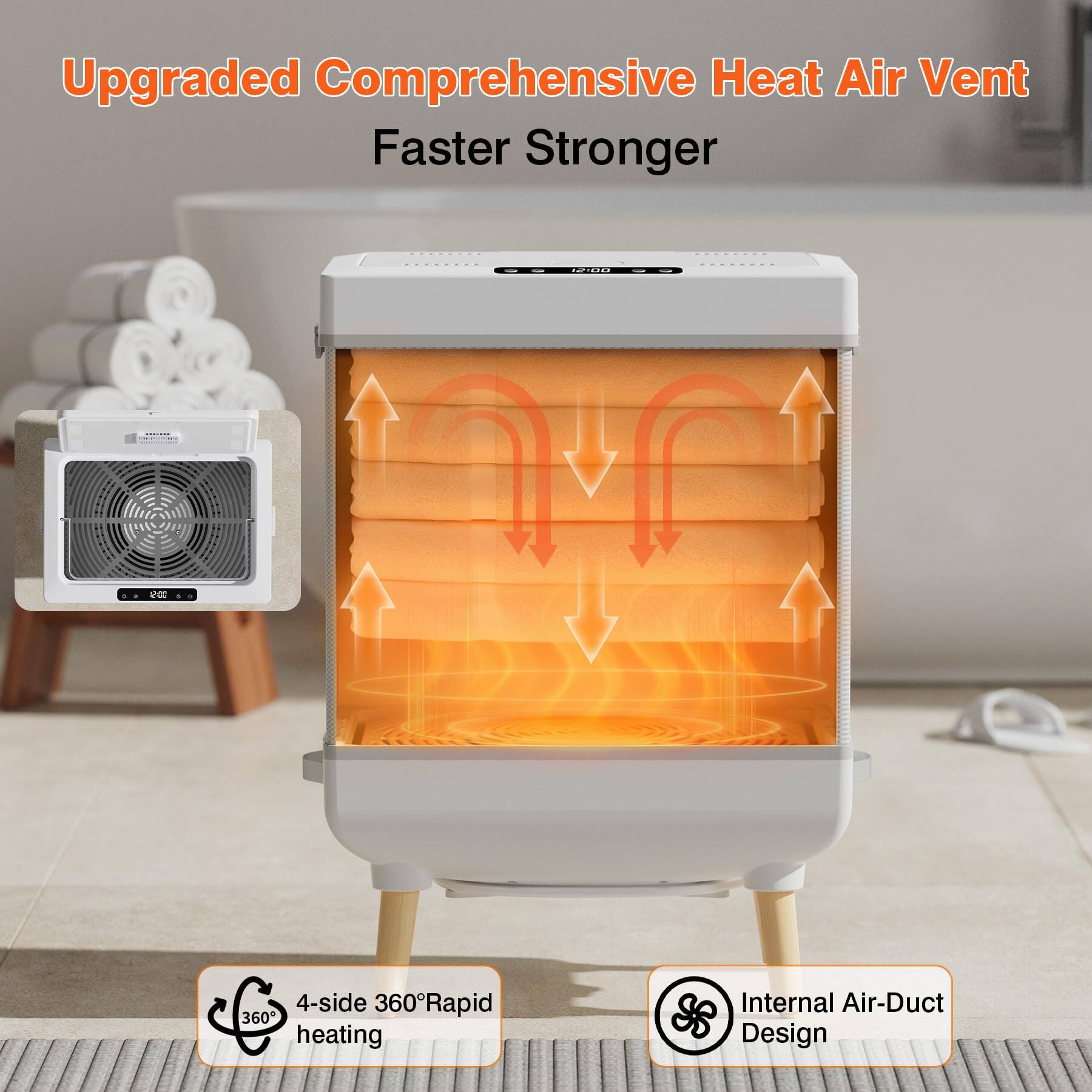Upgraded Comprehensive Heat Air Vent  
Faster Stronger  

4-side 360° Rapid heating  
Internal Air-Duct Design