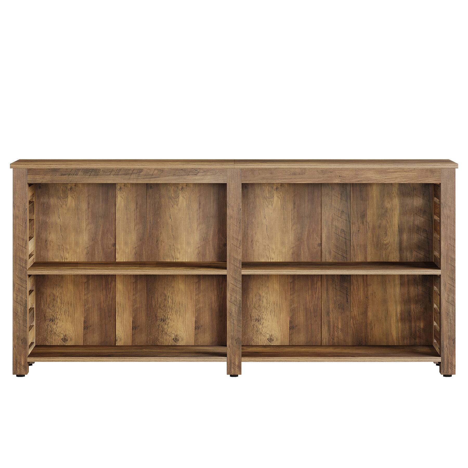 Left. Kadyn - Kadyn Wood Grain Console Table, Entryway Display & Sofa Table, Brown - Brown.