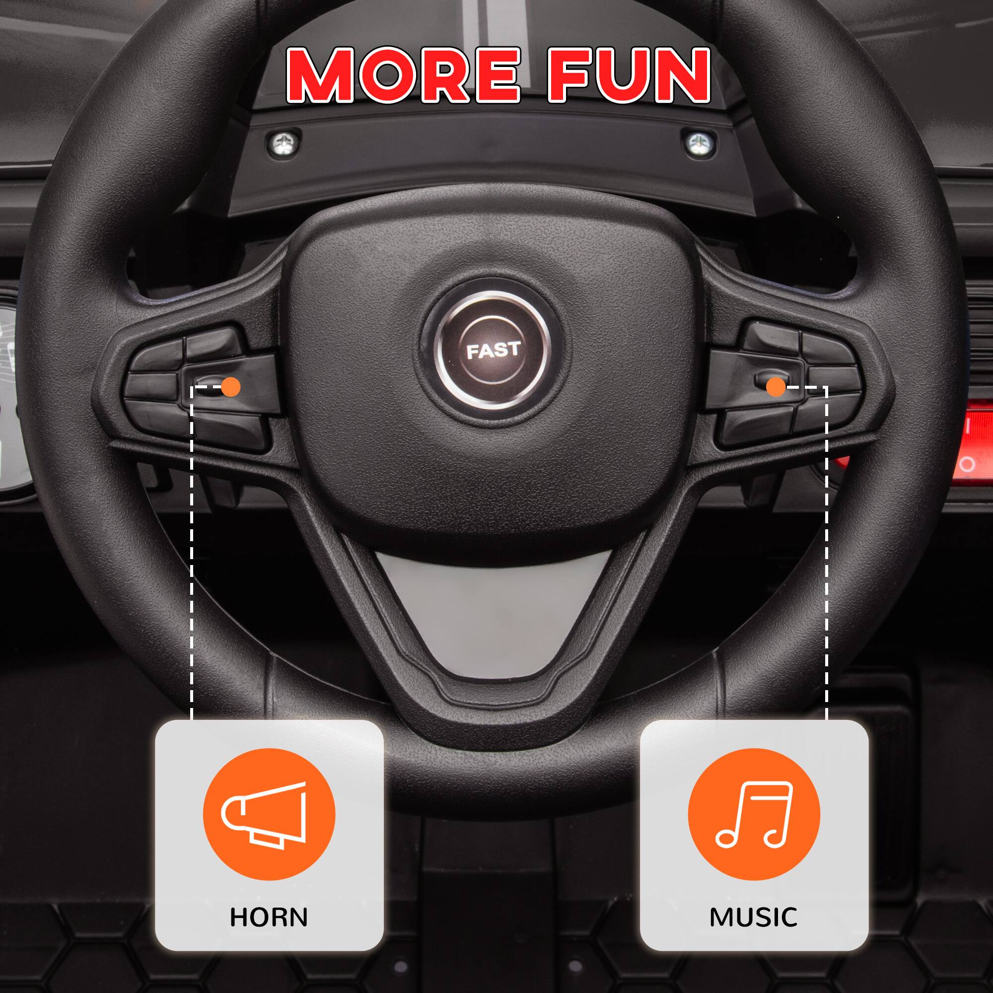 MORE FUN

FAST

HORN

MUSIC