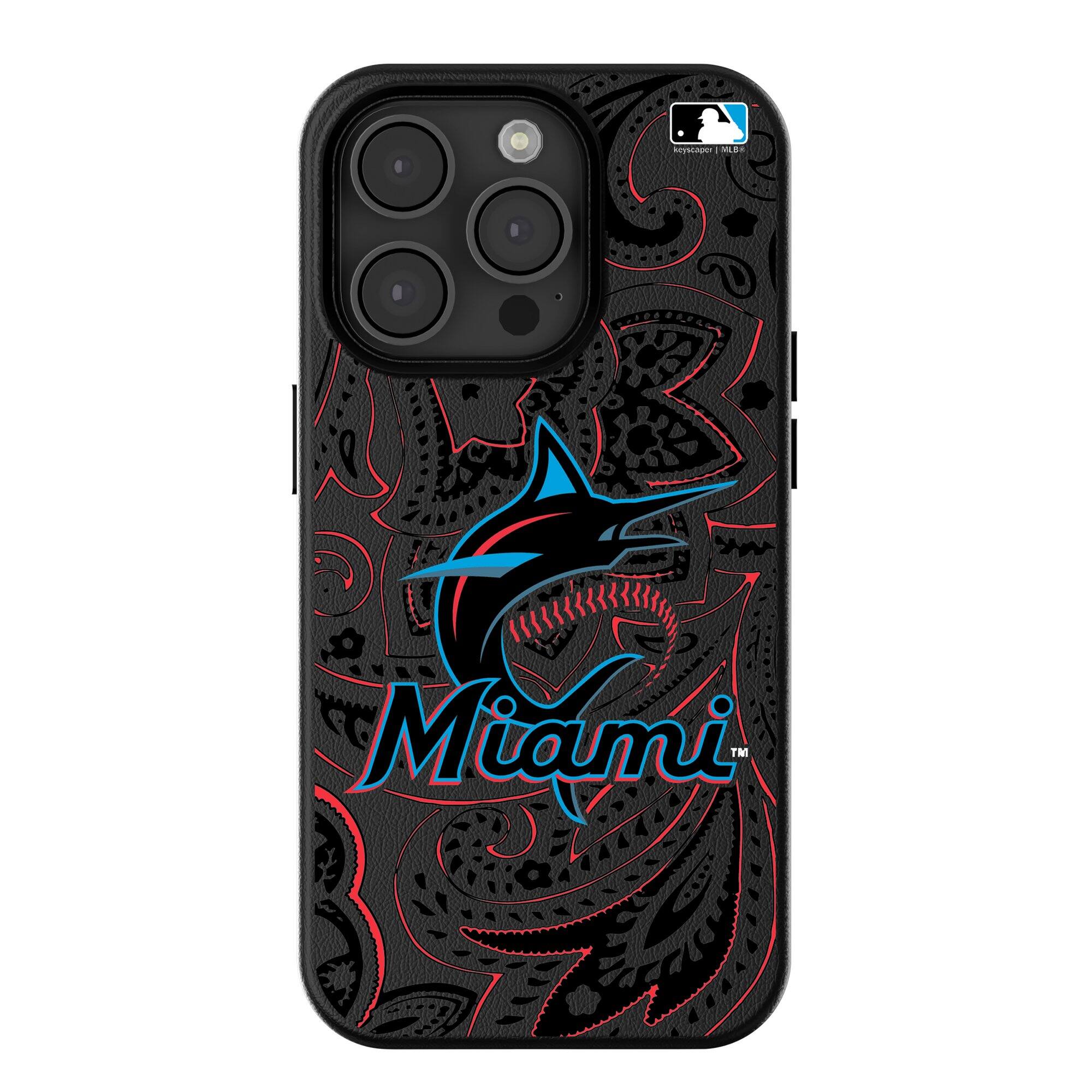 Keyscaper - MLB - Miami Marlins Paisley iPhone Magnetic Bump Case - 16 - Black price history on PriceWatchPro