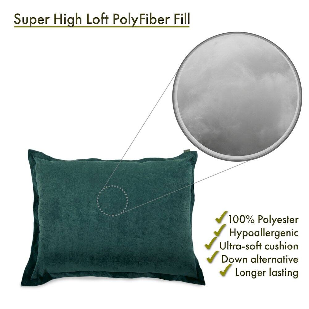 Super High Loft PolyFiber Fill

- 100% Polyester
- Hypoallergenic
- Ultra-soft cushion
- Down alternative
- Longer lasting