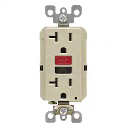Leviton - SmartlockPro 20 amps 125 V Duplex GFCI Outlet 5-20R 1 pk - Ivory