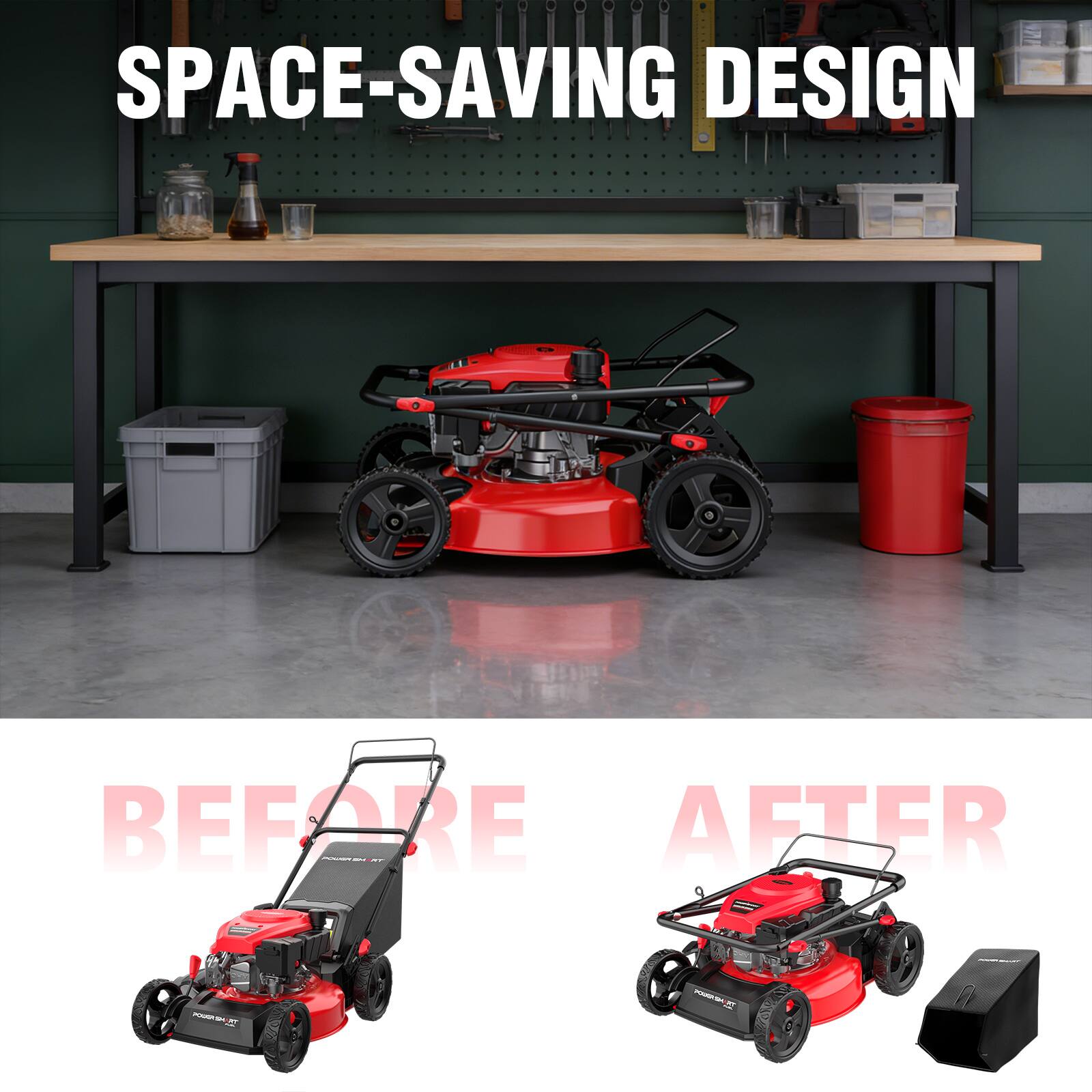 SPACE-SAVING DESIGN

BEFORE AFTER