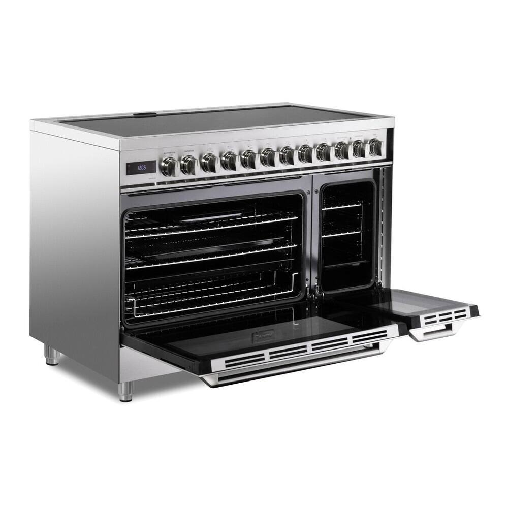 Alt View 6. Verona - Verona 48 inch Ultima Collection Induction Range with 7 Elements, Griddle, 6.5 cu. ft. Oven Capacity (Stainless Steel) - Stainless Steel.