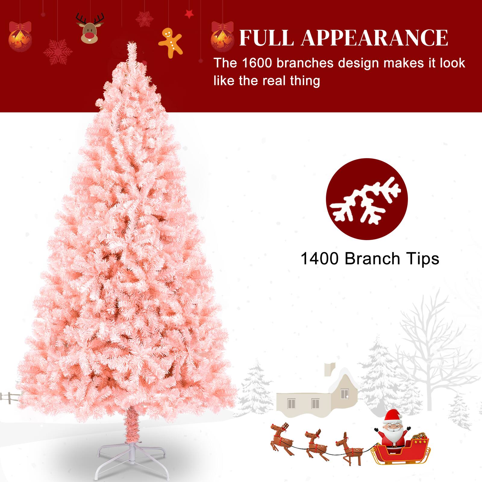 FULL APPEARANCE  
The 1600 branches design makes it look like the real thing  
1400 Branch Tips