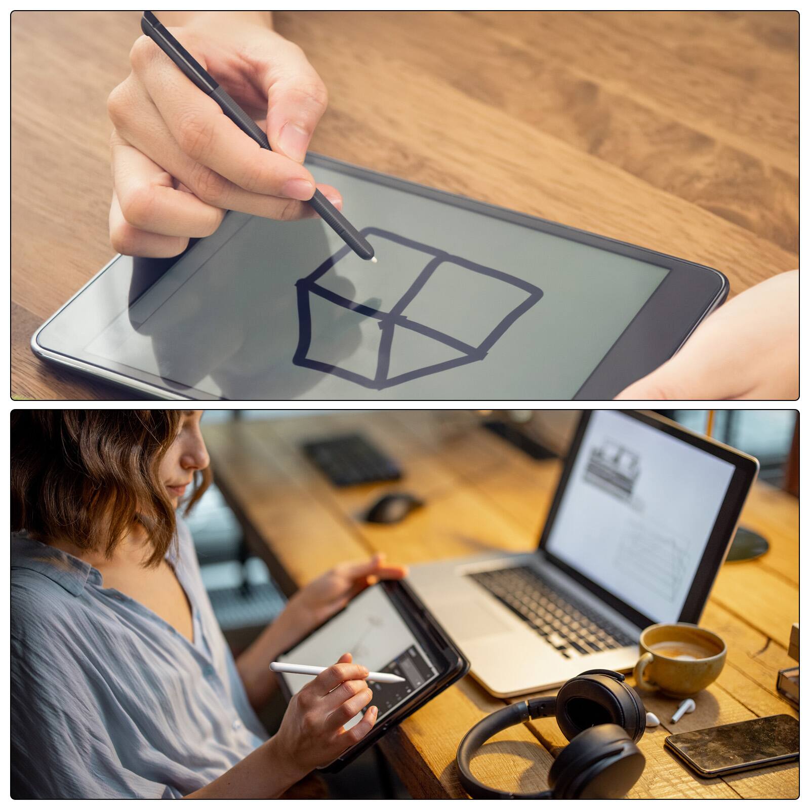 Alt View 4. Unique Bargains - 2pcs Infrared Touch Screen Pen Whiteboard Optical Stylus Pens for Education Electronic Whiteboard Presentations - Black.