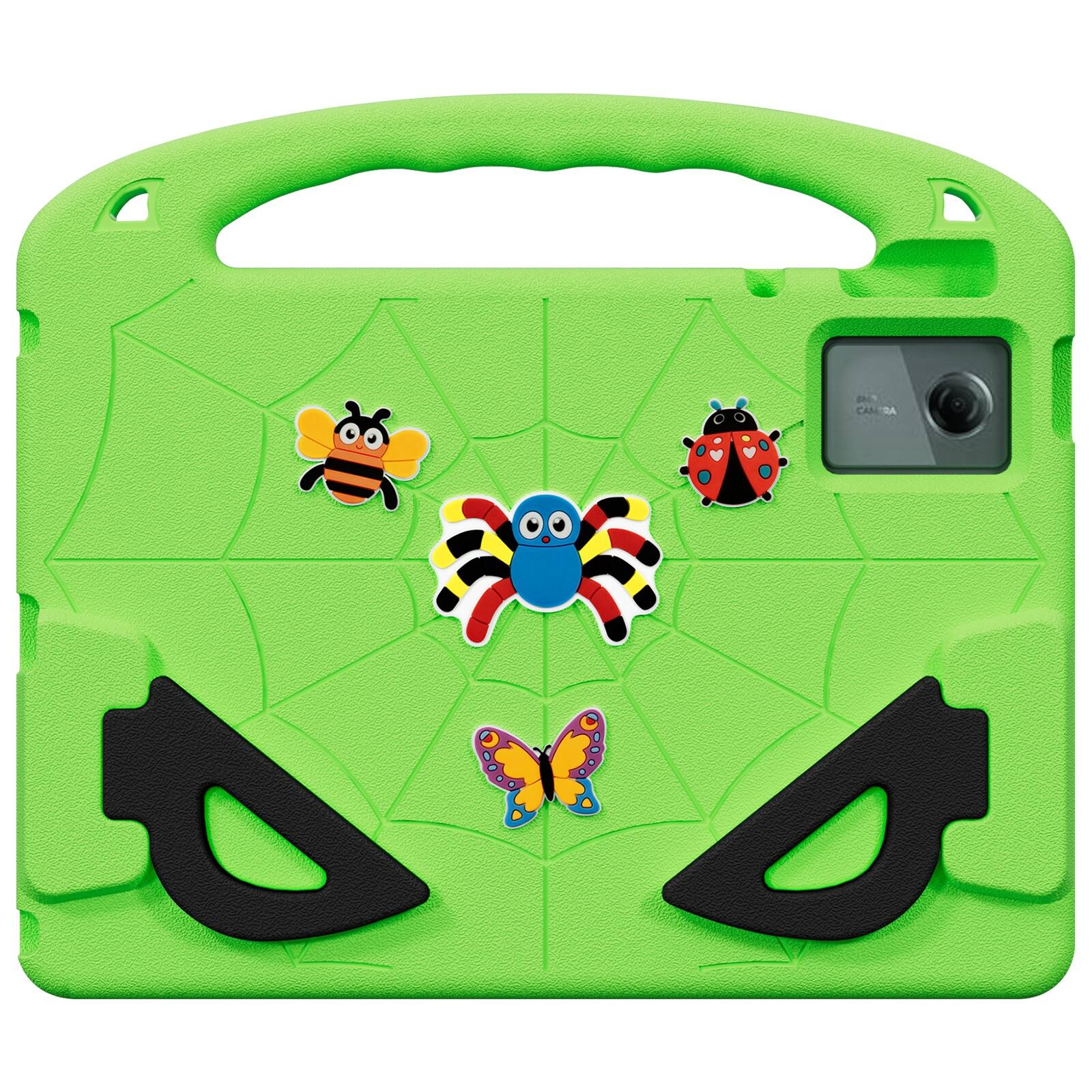 Left. UUCOVER - Kids Case for Lenovo Idea Tab 11 inch (TB336) 2025 / Lenovo K11 Gen 2,Shockproof EVA Case Handle Kickstand Cover - Green/Black.