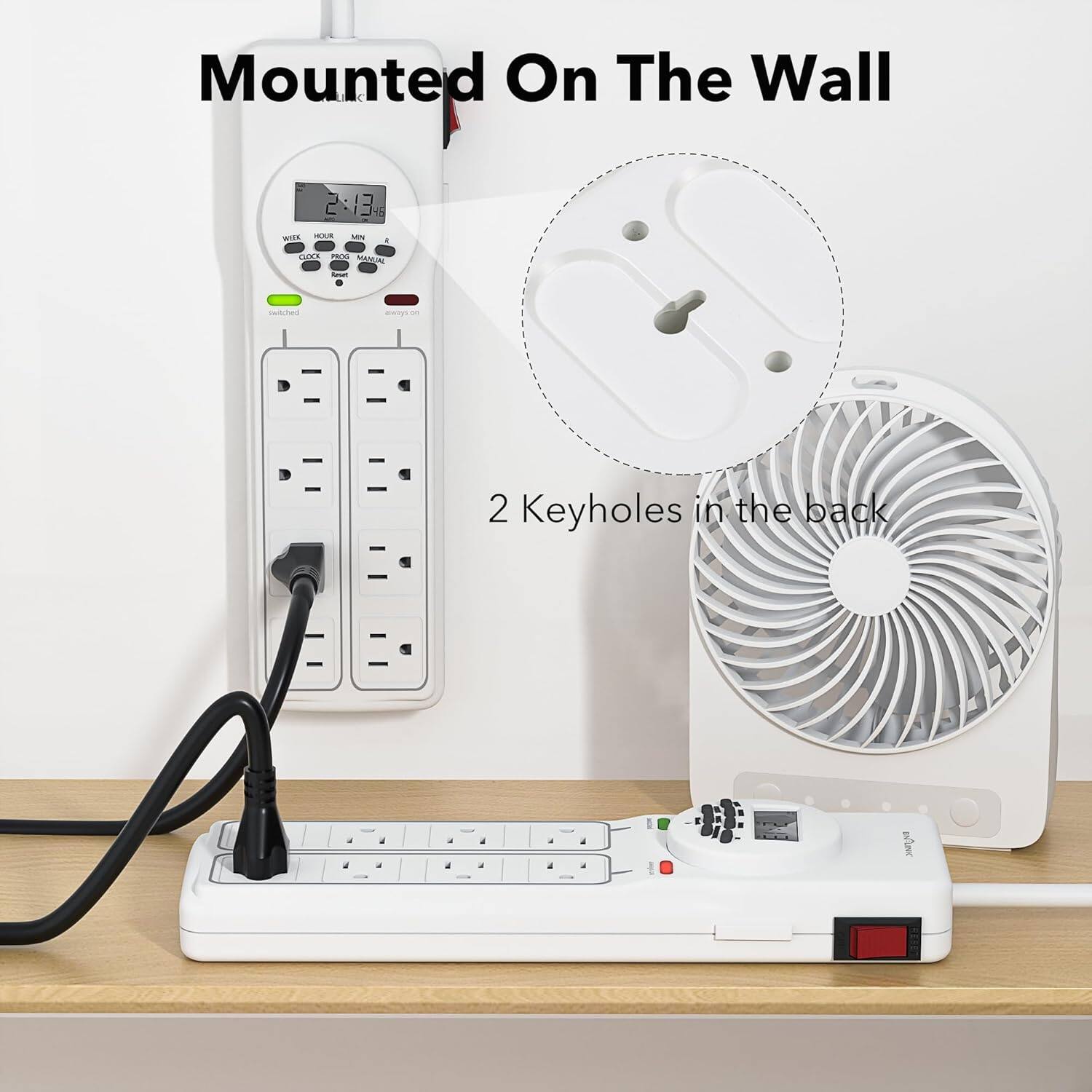 Mounted On The Wall

2 Keyholes in the back