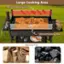 Large Cooking Area: 183 sq.in Warming Area: 280 sq.in Optional Fuel: Wood Charcoal