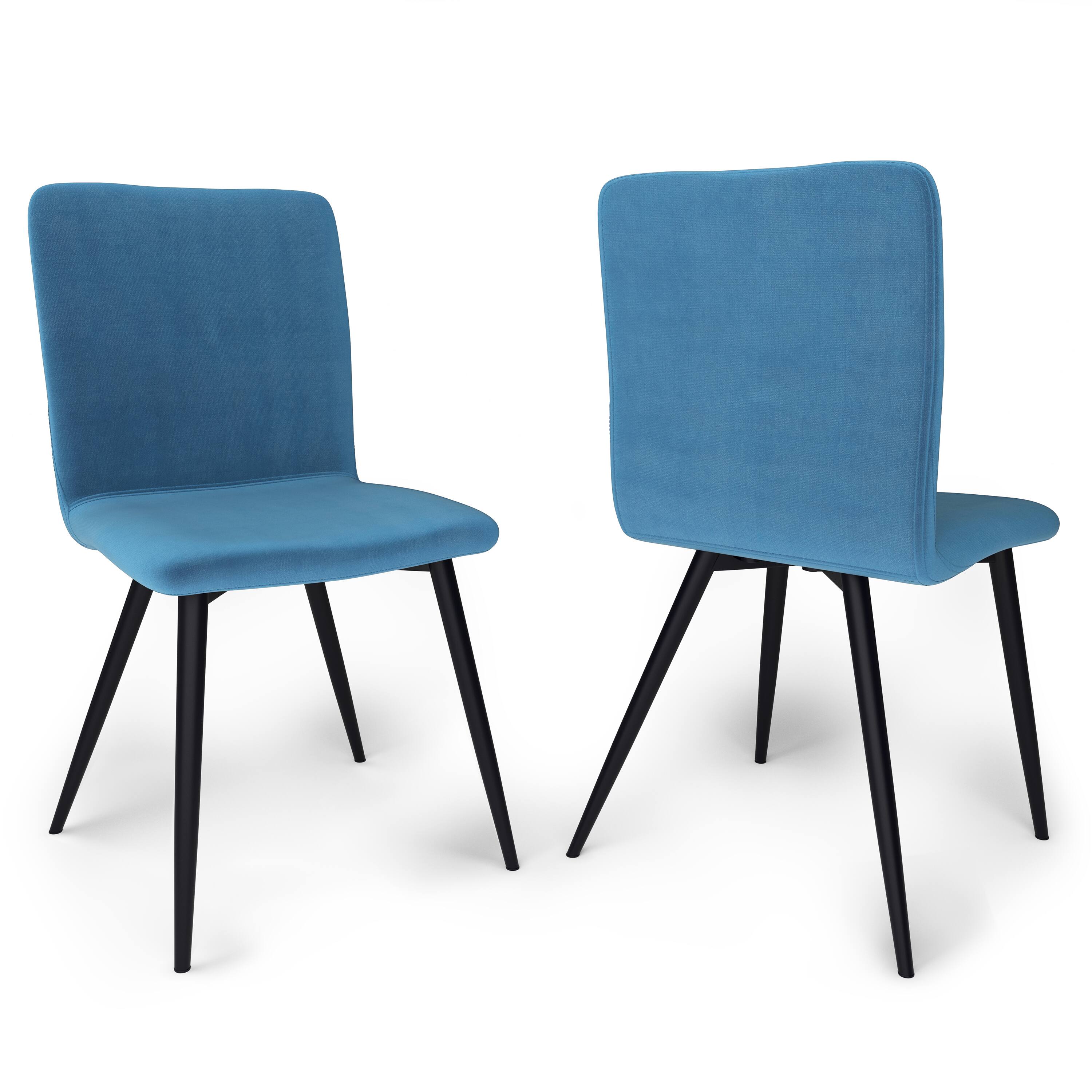 Angle. Simpli Home - Baylor Dining Chair (Set of 2) - Blue.