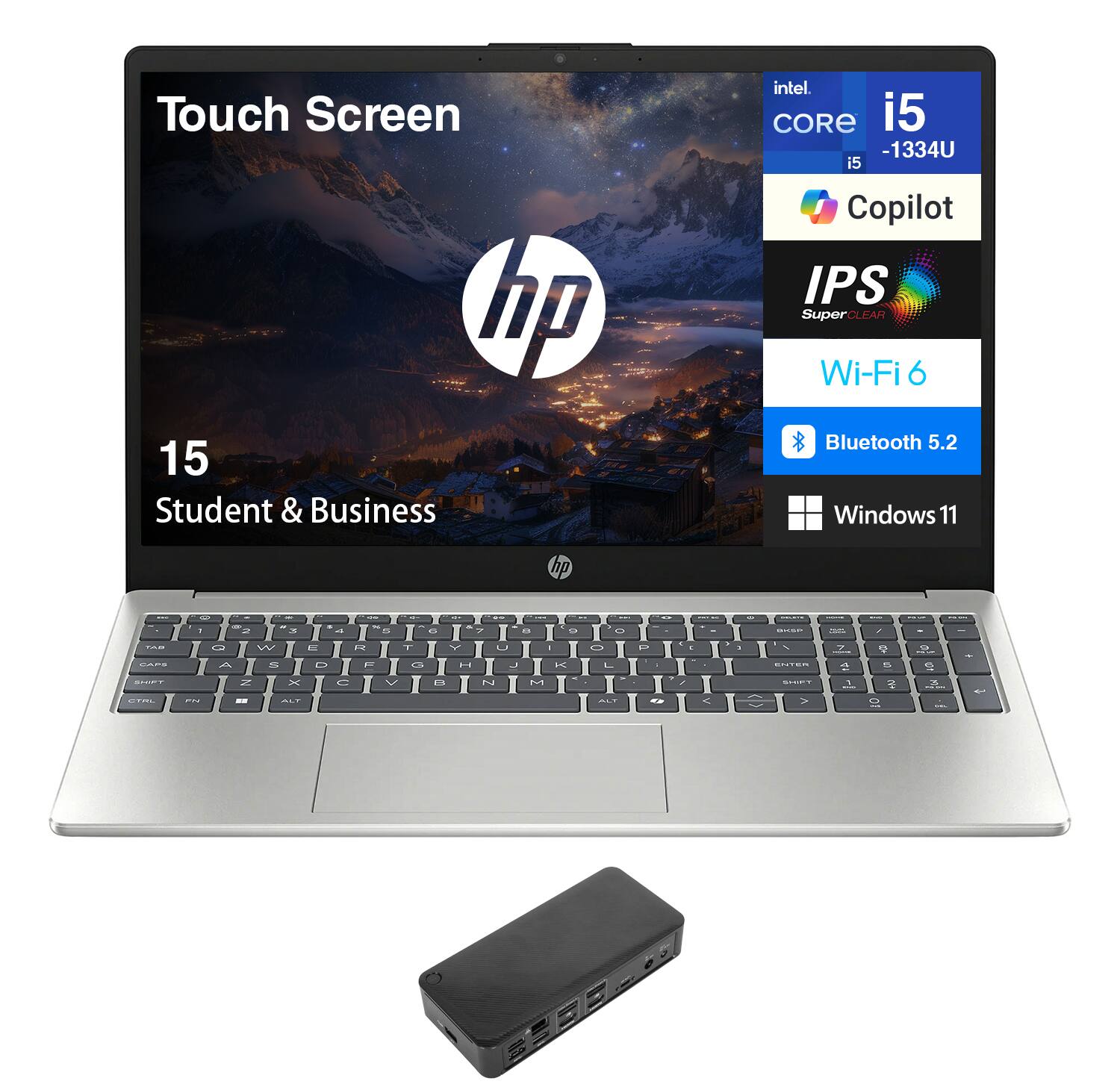 HP 15 Laptop 15.6 FHD (Intel i5 1334U, 16GB DDR4, 1TB PCIe SSD