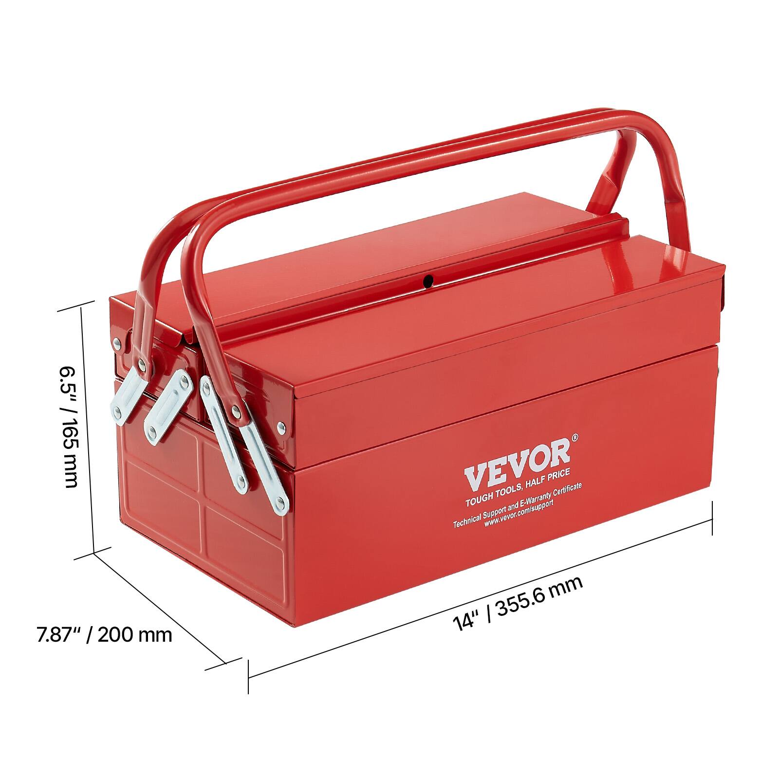 6.5" / 165 mm  
7.87" / 200 mm  
14" / 355.6 mm  

VEVOR  
TOUGH TOOLS, HALF PRICE  
Technical Support and E-Warranty Certificate  
www.vevor.com/support