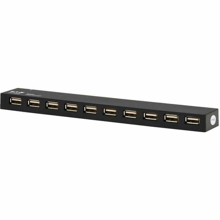 Alt View 7. Tripp Lite - Eaton Tripp Lite Series 10-Port USB 2.0 Hub with Power Supply and International Plug Adapters - USB 2.0 Type A - Black.