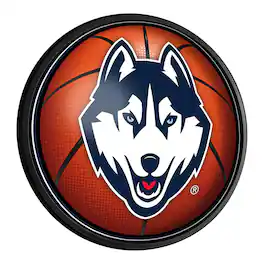 The Fan-Brand - UConn Huskies Basketball 18'' Round Slimline Illuminated Wall Sign - Multicolor