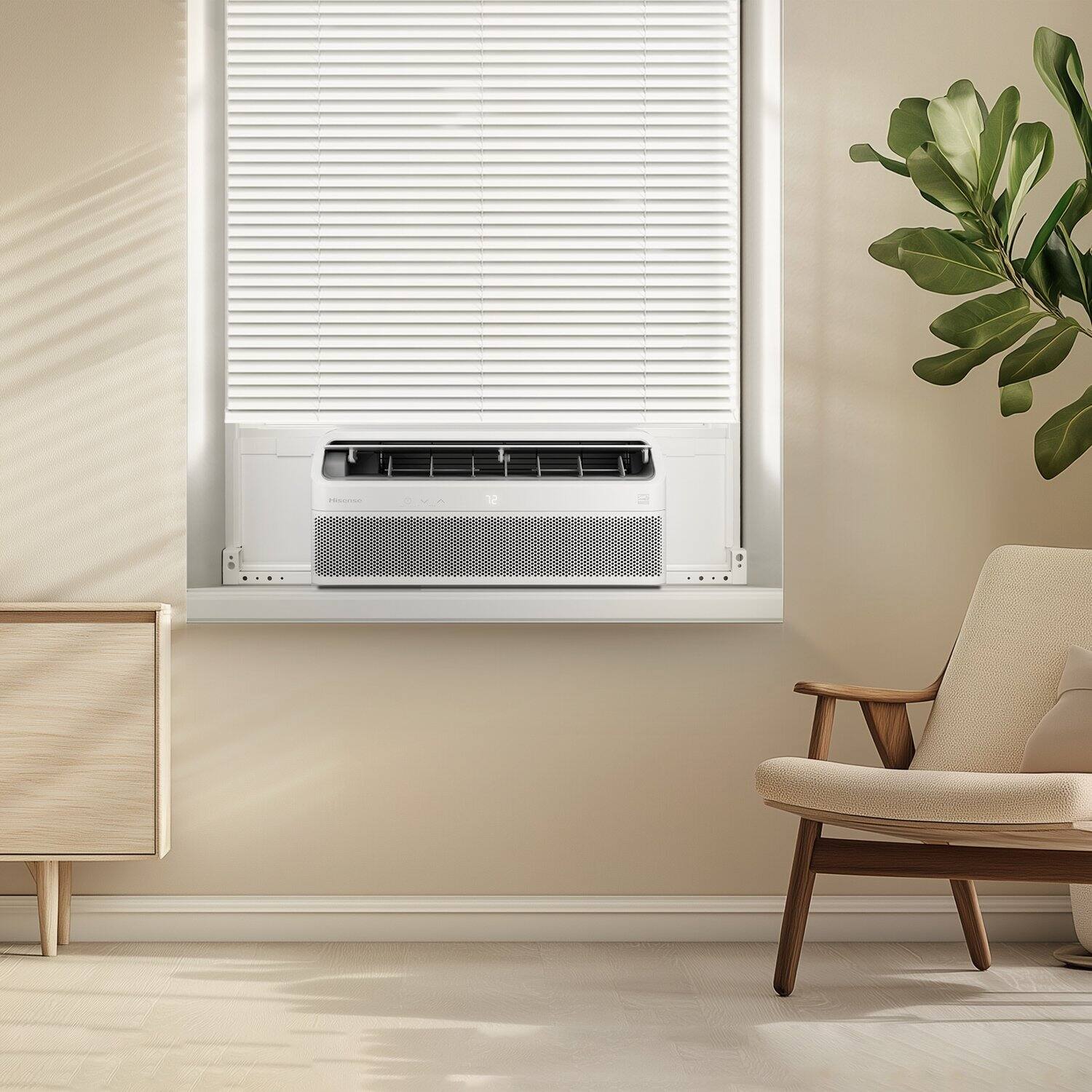Alt View 23. Hisense - 10,000 BTU UltraSlim Window Air Conditioner with Inverter Technology & Easy Installation Bracket 450 Sq. Ft. with Remote - White.