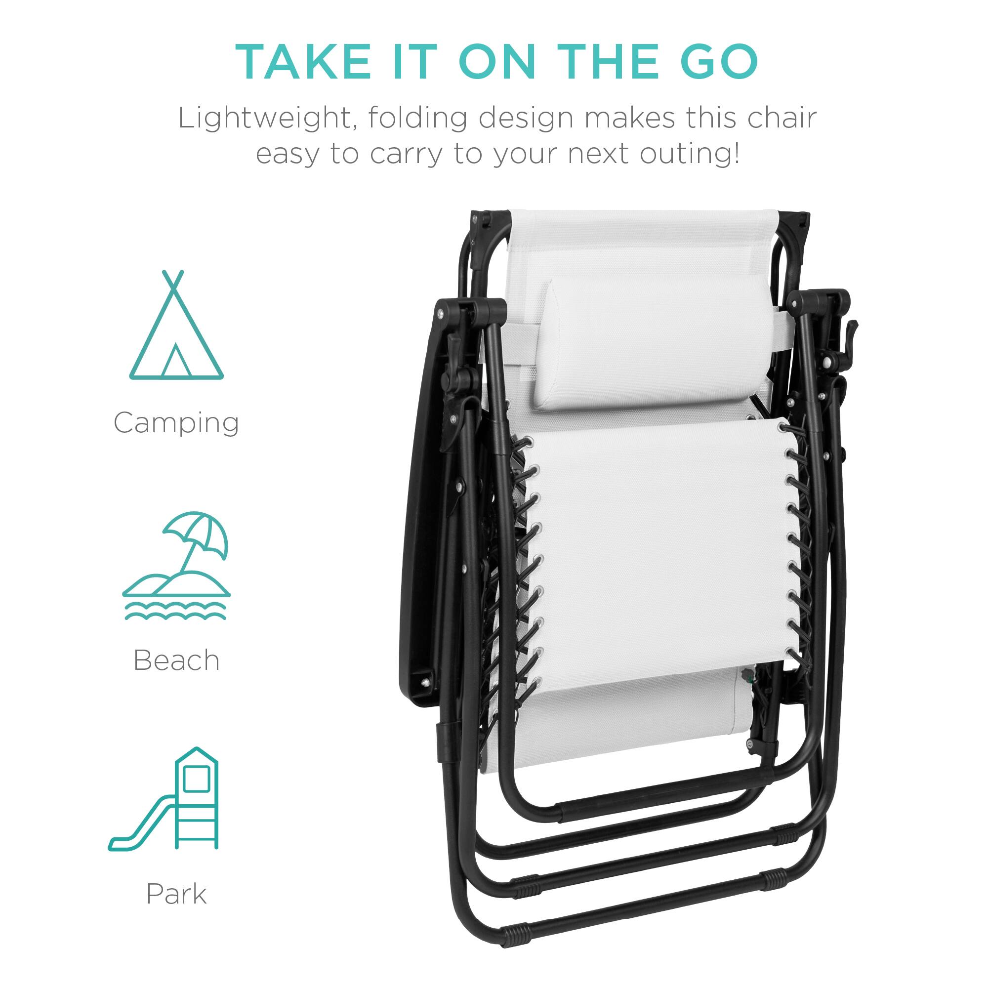 TAKE IT ON THE GO

Lightweight, folding design makes this chair easy to carry to your next outing!

Camping  
Beach  
Park