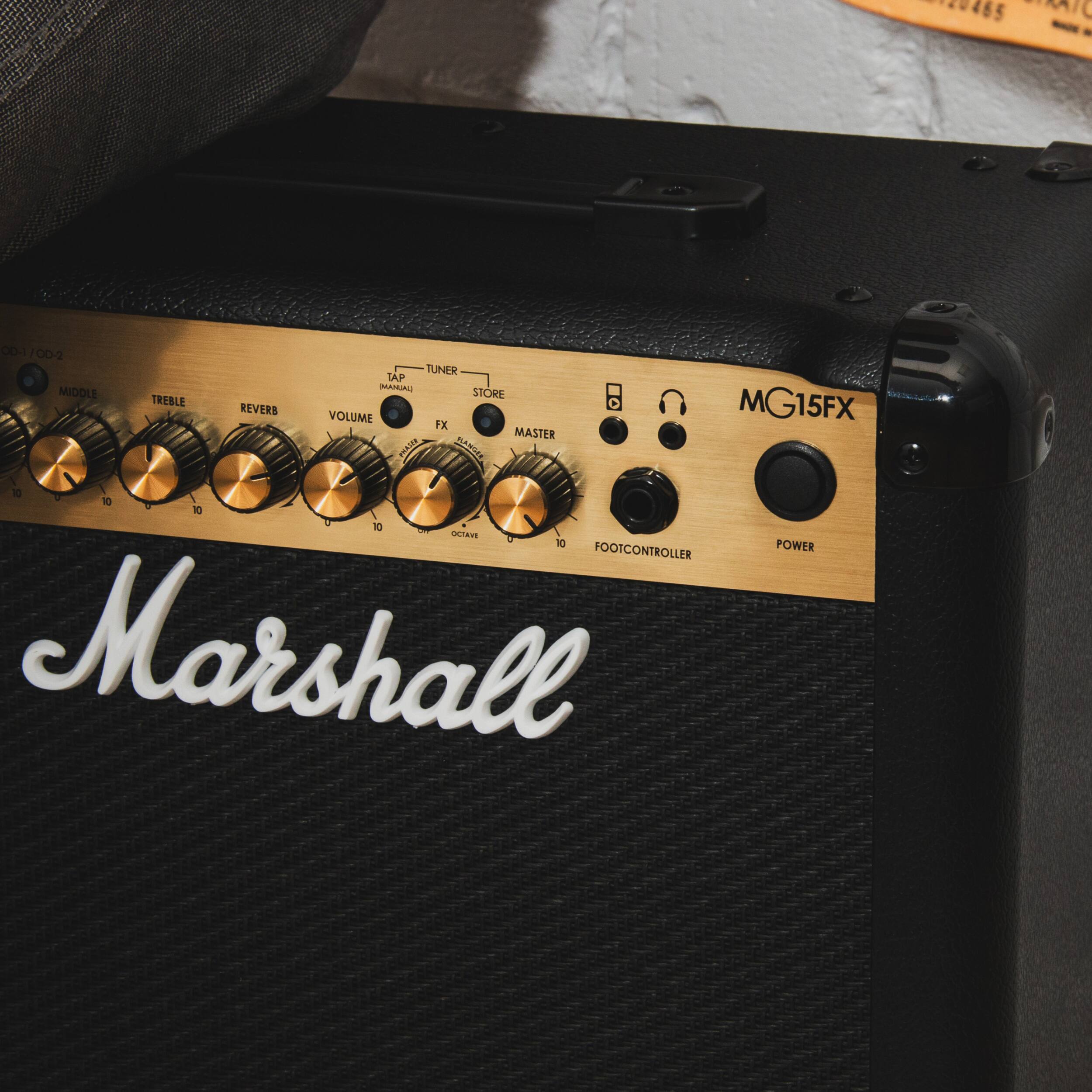 20465 AI 00- /00-2 TUNER TAP MIDDLE MANUAL STORE TREBLE REVERB VOLUME FX MASTER MG15FX M VOLUME FX MASTER POWER FOOTCONTROLLER Marshall