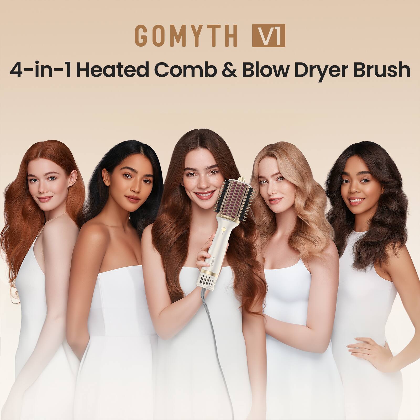 GOMYTH V1  
4-in-1 Heated Comb & Blow Dryer Brush