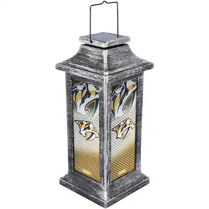 Front. Evergreen Enterprises - Nashville Predators Solar Garden Lantern - Multicolor.