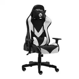Spaco - Executive Gaming Office Chair, High Back PU Leather, 150 Degree Recline, 2D Armrests, Adjustable, for Home Office - White