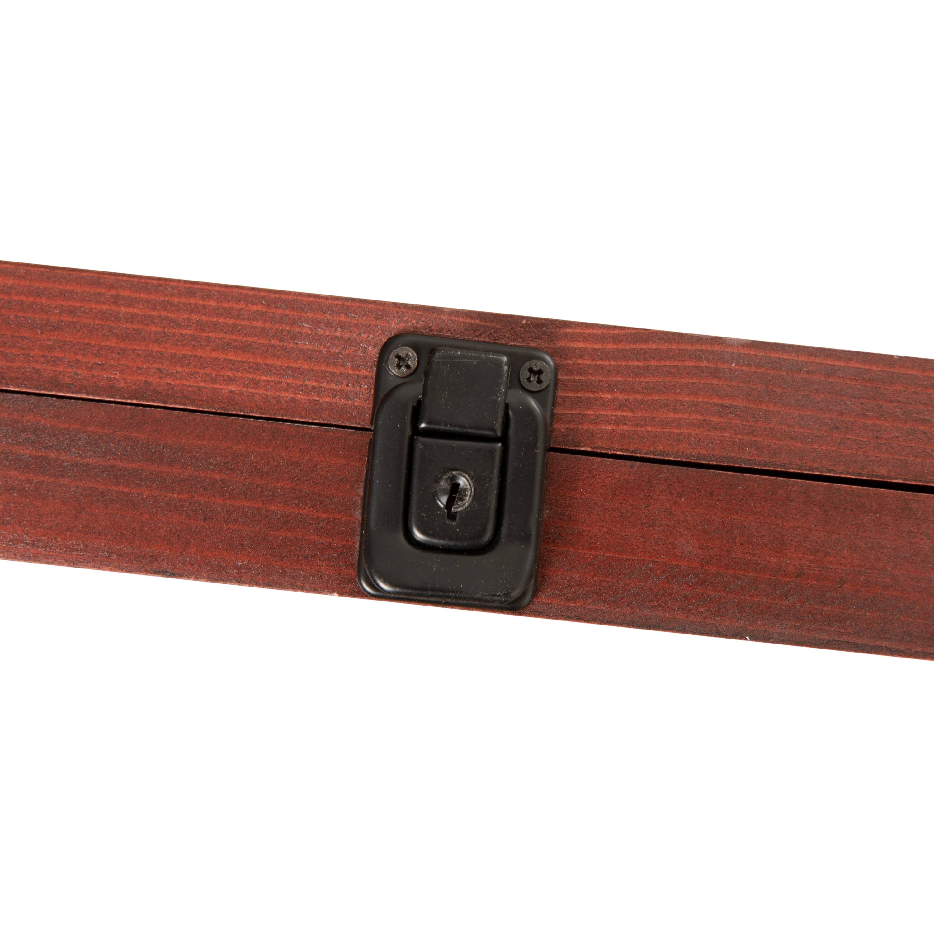 Alt View 10. Emma + Oliver - Wooden Jersey Display Case with Foam Board and Keyed Lock - Mahogany.