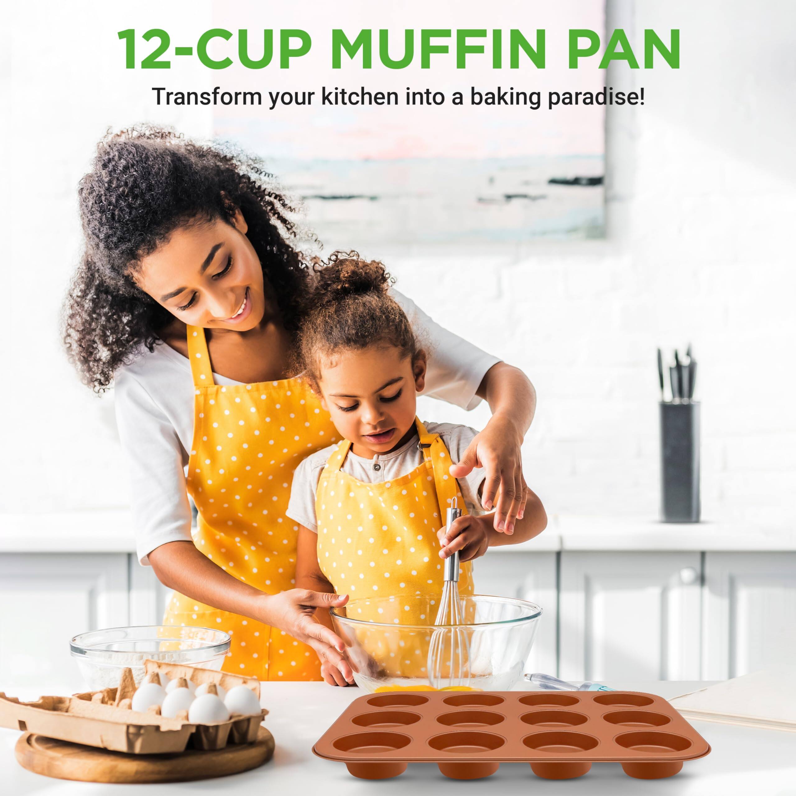 12-CUP MUFFIN PAN  
Transform your kitchen into a baking paradise!