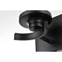 Living District - Saanvi 1 light Bath Sconce - Black And Clear