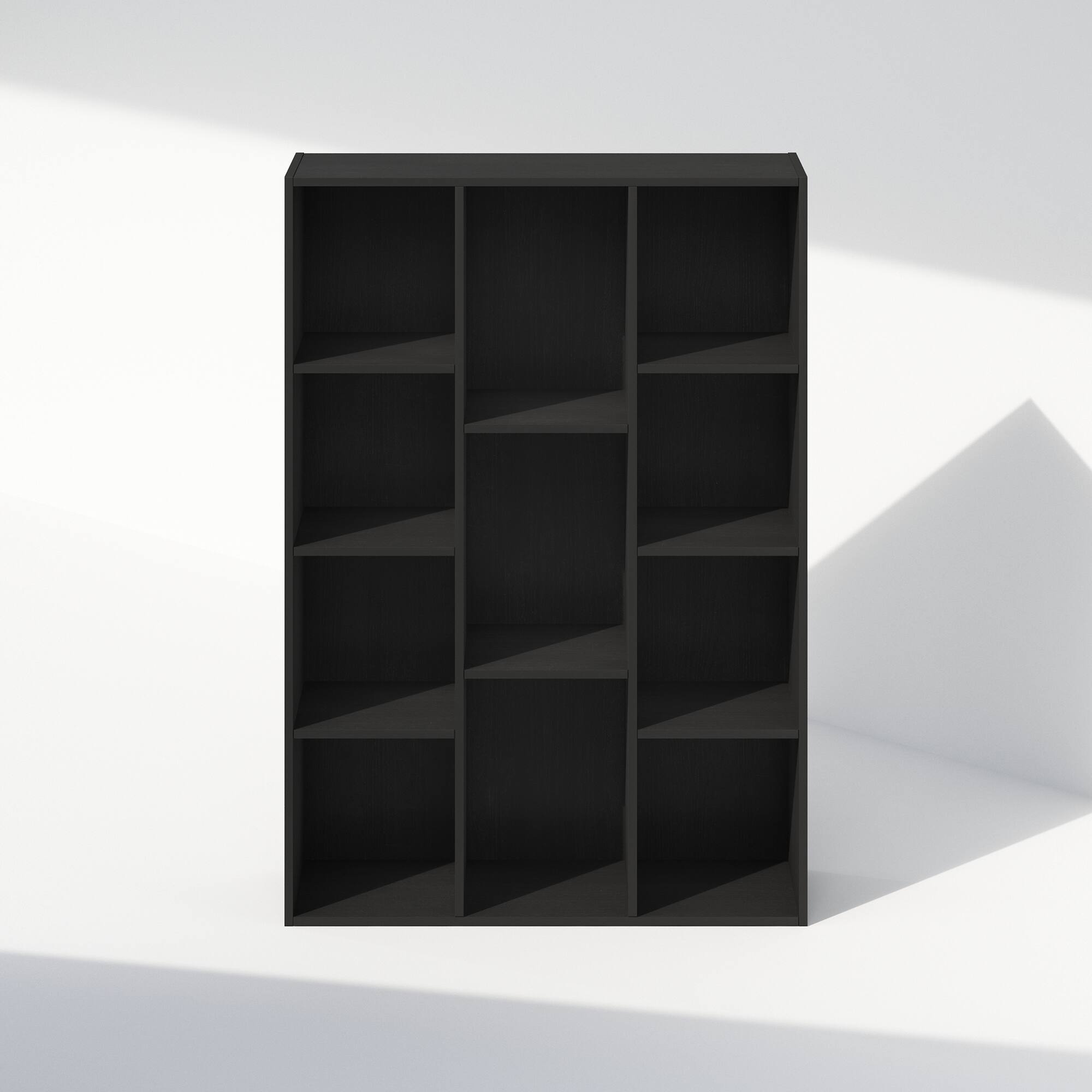 Alt View 2. Furinno - Reed 11-Cube Open Shelf Multipurpose Closet & Clothing Storage, Storage Organizer - Blackwood.