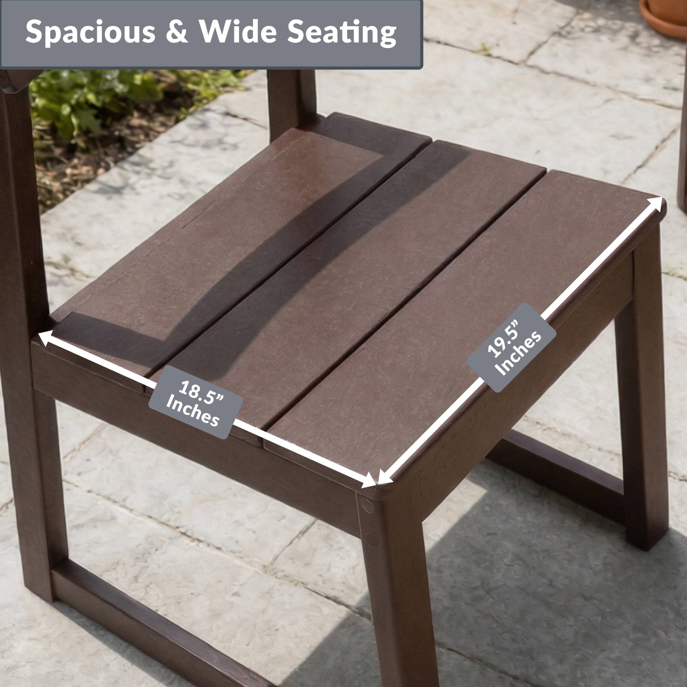 Spacious & Wide Seating  
18.5" Inches  
19.5" Inches