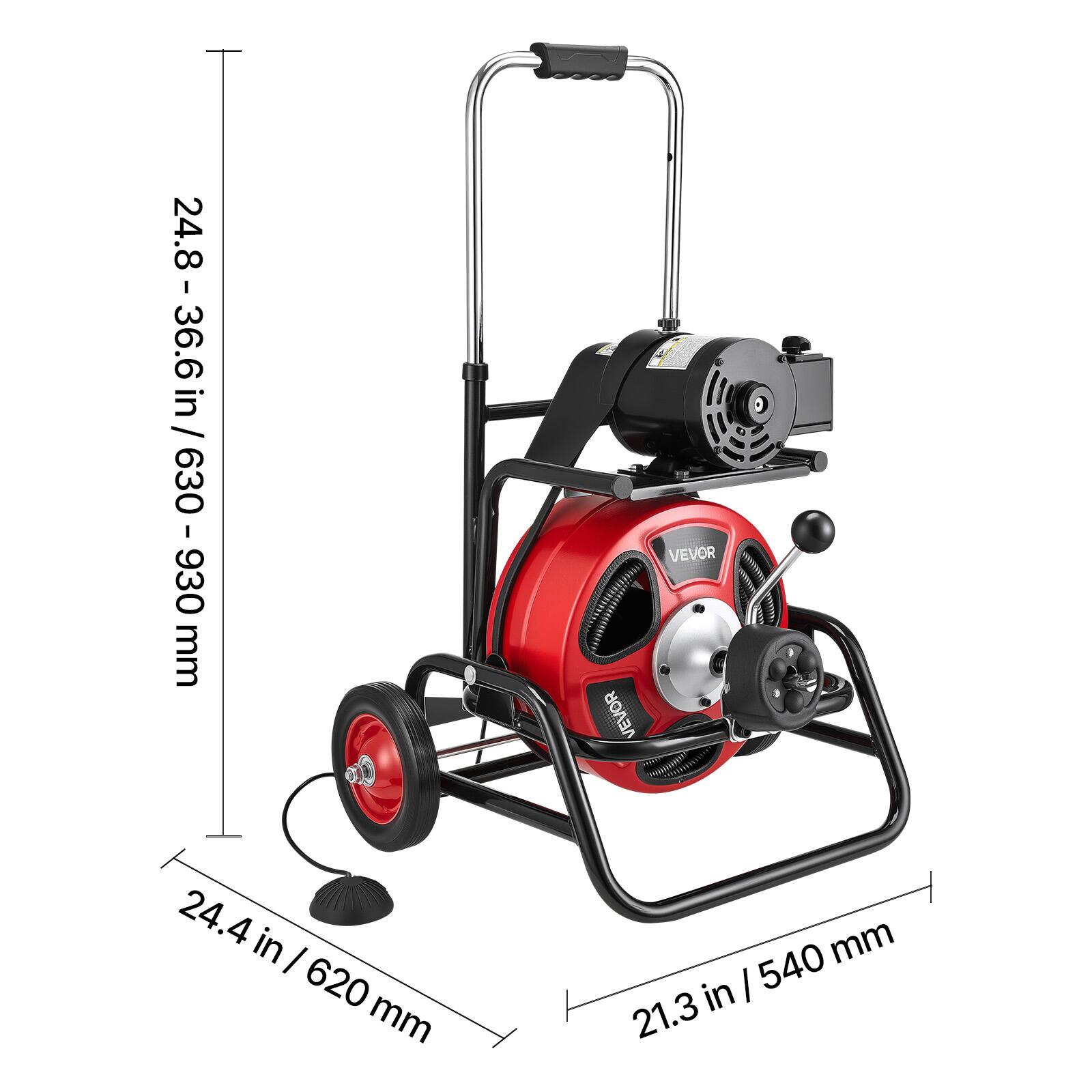 24.8-36.6 in / 630-930 mm  
24.4 in / 620 mm  
21.3 in / 540 mm