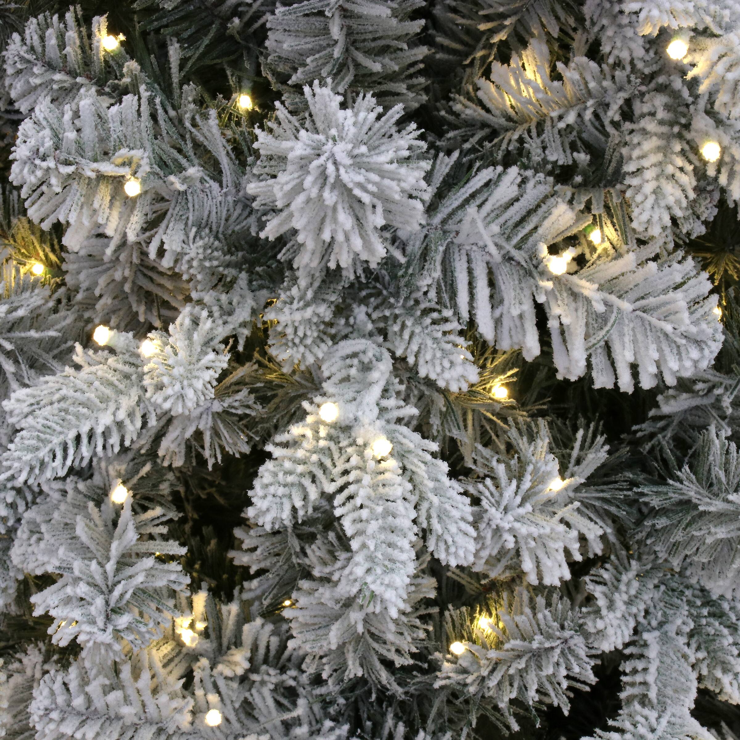 Alt View 5. Philips - Philips 7.5' Pre-Lit Flocked Balsam Fir Warm White LED with Remote - Green.